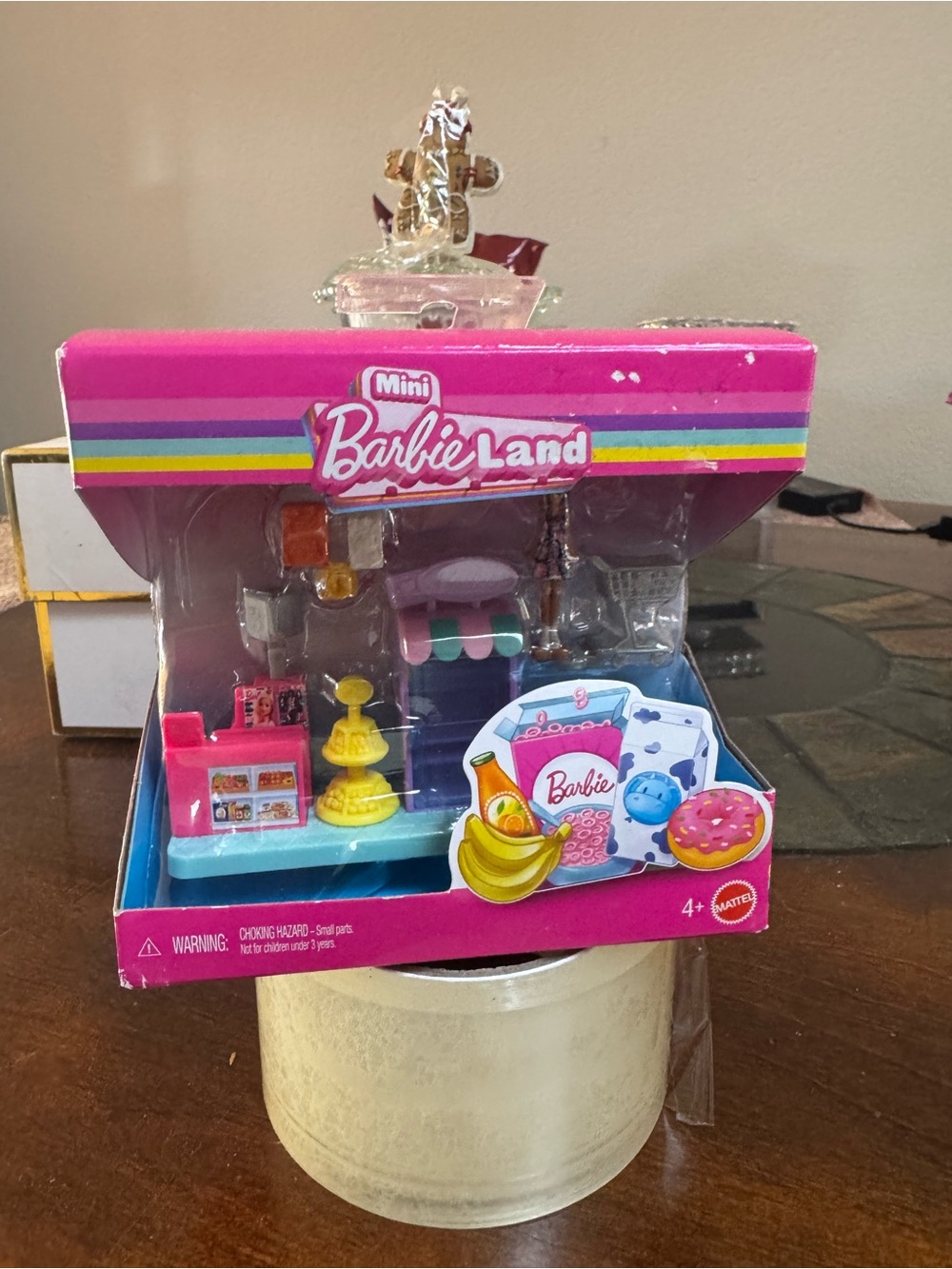 NEW MINI BARBIE LAND doll set FOOD MART SHOPPING CENTER & CART